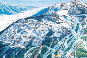 A map to skiing the North Face at Crested Butte.