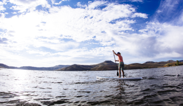 Lone Paddleboarder on Blue Mesa Reservoir