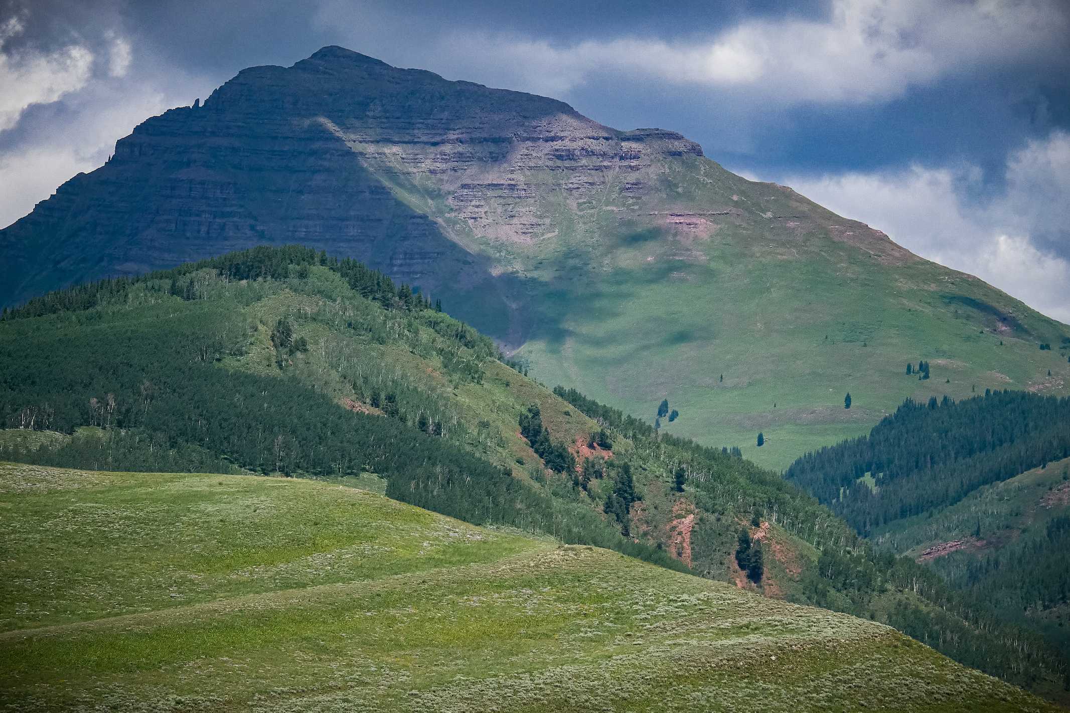 A pyramidal mountain called Teocalli Mountain in Crested Butte