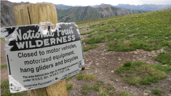 wilderness area sign