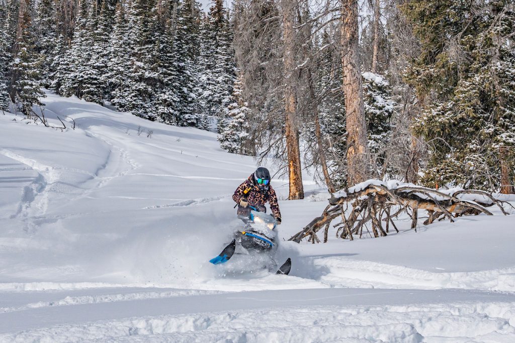 winter snowmobiling